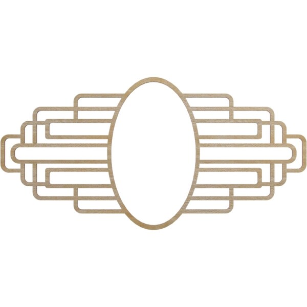 Ekena Millwork Elizabeth Wood Fretwork Pierced Ceiling Medallion, Hickory, 22"W x 11"H x 6"IW x 10 3/8"IH x 3/8"T CMWP22X11X0375EBHI - main